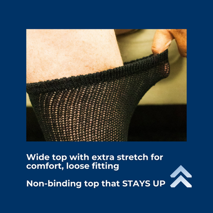 Men's Cotton Diabetic Crew Socks (6 Pair)